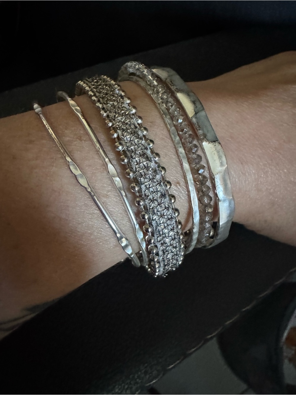 Silver Multi-Stack Bracelet Set - Silver